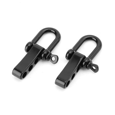 BEIYINAI 2pcs Adjustable Shackle Outdoor Survival Rope Paracord Bracelet Buckle Outdoor Survival Rotatable Buckle Quickdraw Key Chain Tool Umbrella Buckle, Black