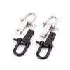 BEIYINAI 2pcs Adjustable Shackle Outdoor Survival Rope Paracord Bracelet Buckle Outdoor Survival Rotatable Buckle Quickdraw Key Chain Tool Umbrella Buckle, Black view 2