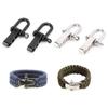 BEIYINAI 2pcs Adjustable Shackle Outdoor Survival Rope Paracord Bracelet Buckle Outdoor Survival Rotatable Buckle Quickdraw Key Chain Tool Umbrella Buckle, Black view 4