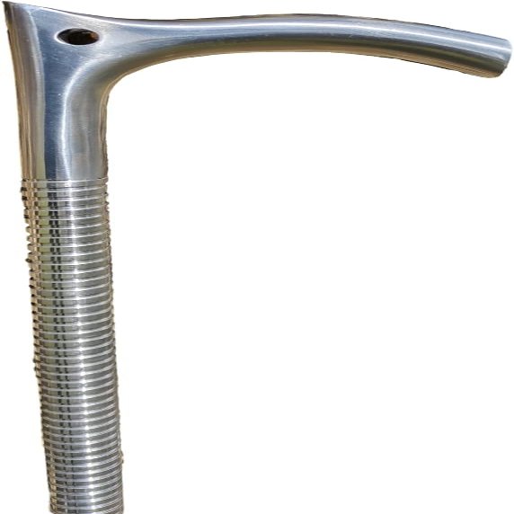 AHM HANDICRAFT EliteGear Tactical Aluminum Walking Stick - Premium Gift for Outdoor Enthusiasts, Lightweight and Durable, silver