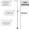 AHM HANDICRAFT EliteGear Tactical Aluminum Walking Stick - Premium Gift for Outdoor Enthusiasts, Lightweight and Durable, silver view 3