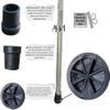 AHM HANDICRAFT EliteGear Tactical Aluminum Walking Stick - Premium Gift for Outdoor Enthusiasts, Lightweight and Durable, silver view 4