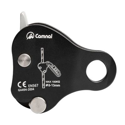 BEIYINAI Climbing Protector Fall Arrester Prevention Safety Rope Self-Locking Grip Clamp Climbing Fall Arrester, Black