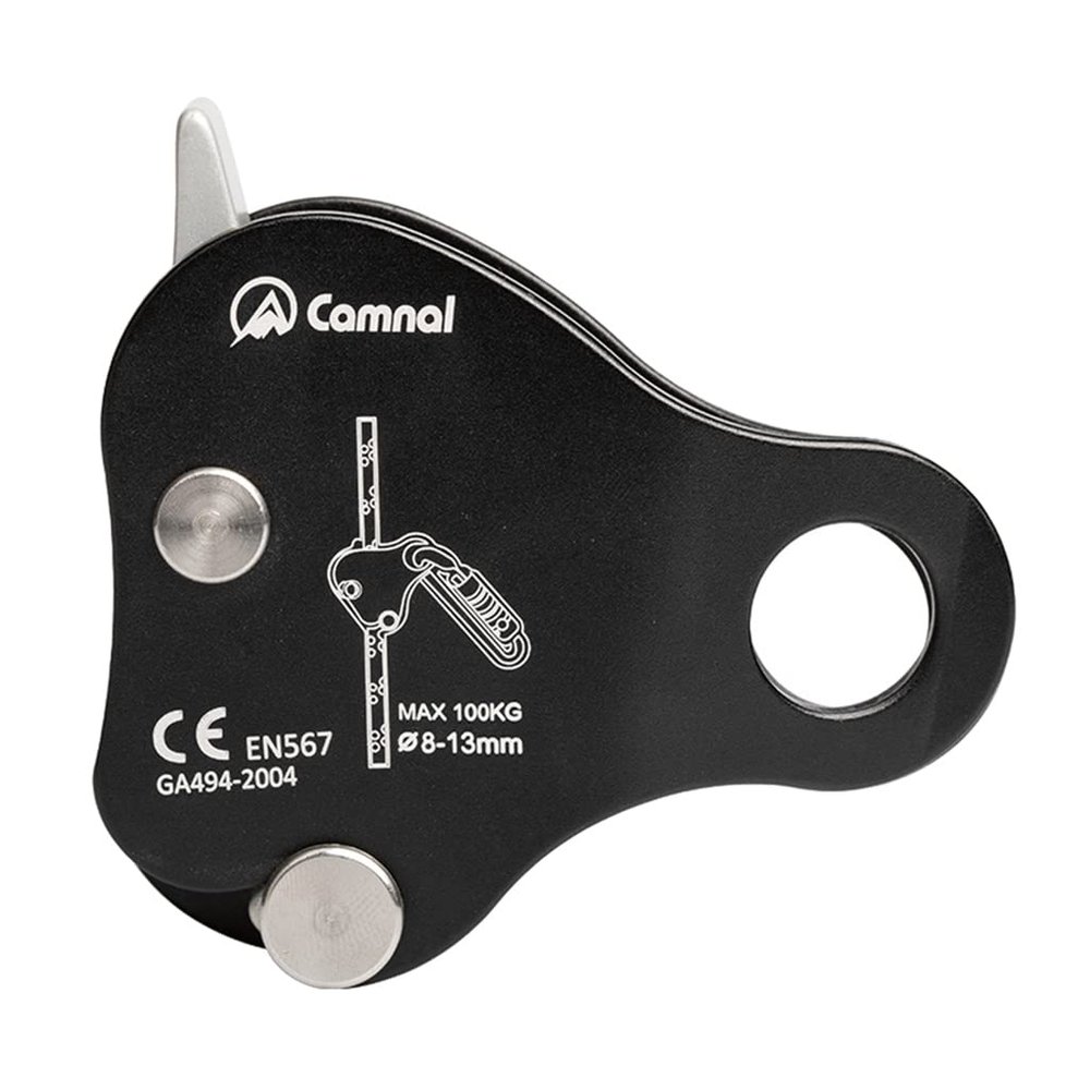 BEIYINAI Climbing Protector Fall Arrester Prevention Safety Rope Self-Locking Grip Clamp Climbing Fall Arrester, Black