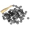 PATIKIL Dart Shaft O-Rings 100Pcs with Applicator Tool, 2BA Non-Slip Rubber O Rings Washers Dart Accessories Kit for Metal Shafts, Gold Tone view 1