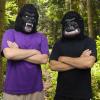 CrDoJu Halloween Monkey Head Mask Chimpanzee Mask Black with Fur Latex Full Head Mask for Carnival Costume Party Prop (Long hair gorilla) view 2