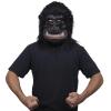 CrDoJu Halloween Monkey Head Mask Chimpanzee Mask Black with Fur Latex Full Head Mask for Carnival Costume Party Prop (Long hair gorilla) view 3