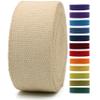 2" & 1.5'' & 1" Cotton Webbing - 5 Yards - 50+ Colors -%100 Natural Cotton - Turkish Woven - Heavy Duty 1 Inch 1.5 Inch 2 Inch Canvas Webbing for Sewing Straps Bags Climbing Indoors Craft DIY 115855 view 1