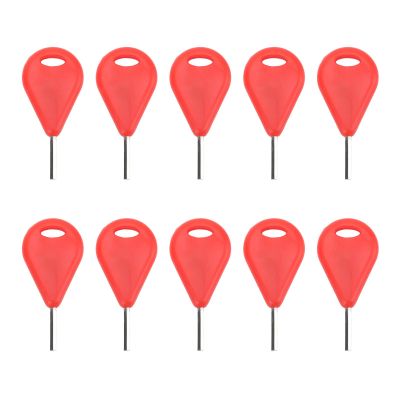 Alomejor Surfboard Fin Key Replacement 10pcs Surfboard Fin Key for Dorsal Plugs Premium Lightweight Portable Keychain Design Fine Workmanship (Red)