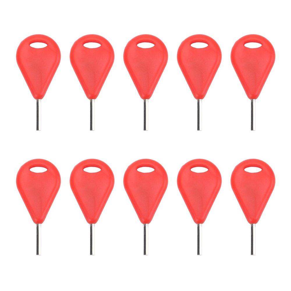 Alomejor Surfboard Fin Key Replacement 10pcs Surfboard Fin Key for Dorsal Plugs Premium Lightweight Portable Keychain Design Fine Workmanship (Red)