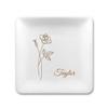 Personalized Jewelry Dish Tray - Bridesmaid Gifts, Proposal Ring Dish, Trinket Holder for Women (Custom Text, Catchall Tray) view 1