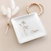Personalized Jewelry Dish Tray - Bridesmaid Gifts, Proposal Ring Dish, Trinket Holder for Women (Custom Text, Catchall Tray) view 3