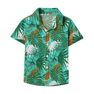 Betadog Baby Boys and Girls Shirts Button Down Short Sleeve Cute Summer Beach Shirts for Toddler Holiday (J, 3 Years)