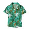 Betadog Baby Boys and Girls Shirts Button Down Short Sleeve Cute Summer Beach Shirts for Toddler Holiday (J, 3 Years) view 1