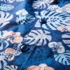 AMIMOJY Toddler Baby Hawaiian Summer Outfit Botton Down Short Sleeve Tops Leave Prints Shirt Shorts Boys Clothes 2 Piece Set, 3-4 Years, Blue view 4