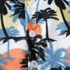 AMIMOJY Toddler Boys Hawaiian Summer Clothes Tree Floral Prints T Shirt Tops Botton Down Child Kids Solid Shorts 2 Piece Set, Orange view 3
