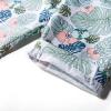 AMIMOJY Toddler Baby Hawaiian Summer Outfit Botton Down Short Sleeve Tops Leave Prints Shirt Shorts Boys Clothes 2 Piece Set, 5-6 Years, Green view 4