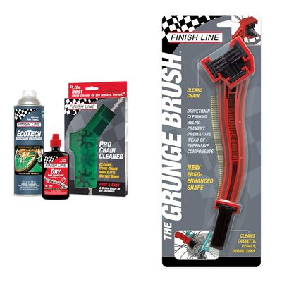 Finish Line Chain Cleaner Lube Degreaser and Gear Chain Cleaning Brush Combo
