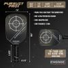 Engage Pursuit Pro1 Pickleball Paddle - Raw Carbon Fiber for Extreme Spin - MachPro Core for Maximum Power & Control, Standard Weight (8.0-8.3 Ounce) view 3