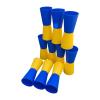 NineFit Basics 10Pcs Flip Cups Agility Training Running Workout Shuttle Run Exercise Aids, Double Color Reversed Cups for Events Basketball Football Outdoor, Blue Yellow, 6.3cmx16.4cm view 1