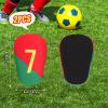 Mini Soccer Shin Guards, 3.15x1.97in Extra Miniature Shin Guards Tiny Shin Pads Protective Gear Shin Guards Equipment Calf Protector Soccer for Men Women Boys Girls (Special NO.7 Uniform Number) view 2