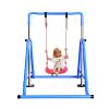 FKHFTI Kids Gymnastics Bar with Flying Rings Horizontal Bar Pull Up Junior Training Bar Folding Adjustable for Home Using,70kg Weight Capacity view 1