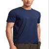 CRZ YOGA Men's Cotton Polyester Short Sleeve T-Shirt Classic Fit Casual Workout Tops Soft Premium Tee Night Sea Blue X-Large view 1