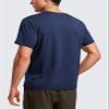 CRZ YOGA Men's Cotton Polyester Short Sleeve T-Shirt Classic Fit Casual Workout Tops Soft Premium Tee Night Sea Blue X-Large view 2