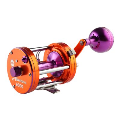 ANCIENT MARINER Albatross 6000 Catfish Reels, Conventional Round Baitcasting Reel,Orange