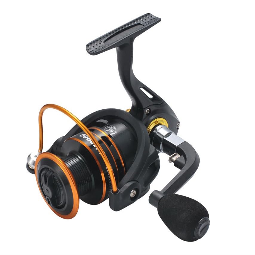 KTGCOZS Full Metal Fishing Spinning Reel 11+1bb 5.2:1 Baitfeeder Saltwater DM3000 Black