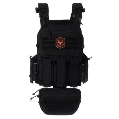 Tuxapo Tactical Molle Vest for Men with Quick Release Front Pouch Set Heavy-Duty Detachable and Reassembleable
