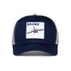 Baseball Fan Patch Trucker Hat - Netted Snapback Baseball Cap with Team Design for Men & Women (Navy/Grey - Bronx) view 4