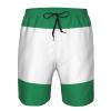 WURTON Flag of Nigeria Print Men's Swim Trunks Quick Dry Beach Shorts with Pockets Lining Swimwear Bathing Shorts White, X-Large view 4