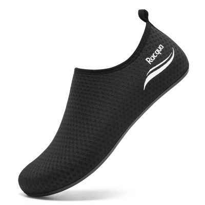 Racqua Water Shoes Swim Sea Pool Beach Shoes Aqua Lightweight Socks Shoes Non-Slip Breathable Quick-Dry Shoes for Men Women Black