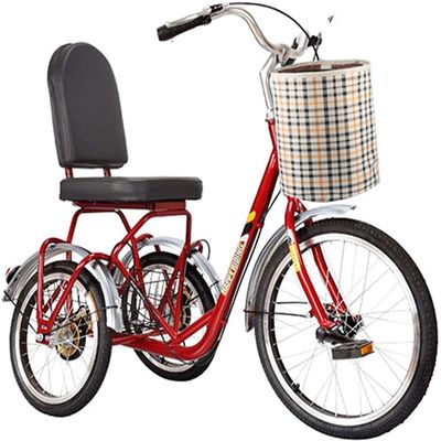 HAOKAZLBR Adult Tricycle, Adult Trikes for Shopping Travel 20Inch Adult Tricycles Single Speed 3 Wheel Bikes Bicycles with Front Rear Shopping Basket for Seniors Women Men Elderly Pedal