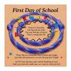 2-3Pcs First Day of School Knit Rope Bracelet Love Between Mother/Father/Mama and Daughter/Son/Me Back To Scool Gifts Protection Anxiety Relief Colorful Nylon Woven Bracelet With Message Card (Blue(2Pcs), 2Pcs) view 1