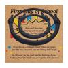 2-3Pcs First Day of School Knit Rope Bracelet Love Between Mother/Father/Mama and Daughter/Son/Me Back To Scool Gifts Protection Anxiety Relief Colorful Nylon Woven Bracelet With Message Card (Black(2Pcs), 2Pcs) view 1