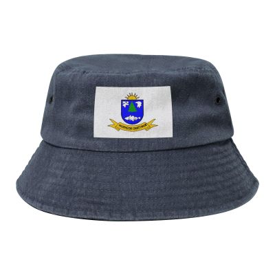 Flag of Washington County, Maine Bucket Hat for Women Men Outdoor Sun Hat Summer Beach Travel Fishing Cap Navy Blue