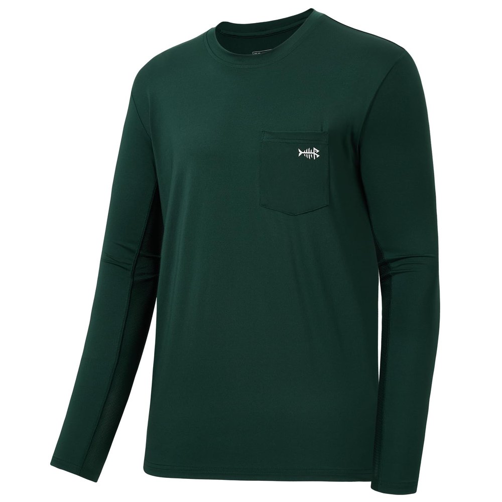 BASSDASH Mens UPF 50+ Performance Long Sleeve T-Shirt UV Sun Protection Fishing Hiking Sports Shirts