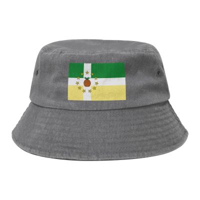 Flag of Lajas (Pr) Bucket Hat for Women Men Outdoor Sun Hat Summer Beach Travel Fishing Cap Gray