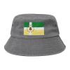 Flag of Lajas (Pr) Bucket Hat for Women Men Outdoor Sun Hat Summer Beach Travel Fishing Cap Gray view 1
