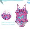 Big Girls One Piece Swimsuits Bathing Suit Hawaiian Summer Swimwear for Girls Pink Butterfly Size 14/12-14 Years view 3