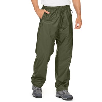 mosingle Men's Rain Pants,Waterproof Wind Pants Mens, Hiking Lightweight Outdoor Golf Fishing Cycling Motorcycle#1088-Army Green-S