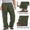 mosingle Men's Rain Pants,Waterproof Wind Pants Mens, Hiking Lightweight Outdoor Golf Fishing Cycling Motorcycle#1088-Army Green-S view 4