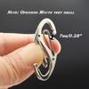 Bytiyar Small Carabiner Clips 1.6 inch(41mm) Stainless Double Sided Spring Gate Snap Hooks Keychain Clasp Accessories, 10 Pcs Silver view 2