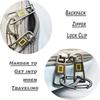 Bytiyar Small Carabiner Clips 1.6 inch(41mm) Stainless Double Sided Spring Gate Snap Hooks Keychain Clasp Accessories, 10 Pcs Silver view 3