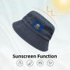 Flag of Idaho Bucket Hat for Women Men Outdoor Sun Hat Summer Beach Travel Fishing Cap Navy Blue view 4