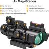 CVLIFE 4x32 Prism Scope Red & Green & Blue Illuminated Circle Dot Reticle Scope with Fiber Optic Sight view 2