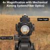 CVLIFE 4x32 Prism Scope Red & Green & Blue Illuminated Circle Dot Reticle Scope with Fiber Optic Sight view 4