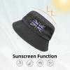 Thin Blue Line UK Flag Bucket Hat for Women Men Outdoor Sun Hat Summer Beach Travel Fishing Cap view 4
